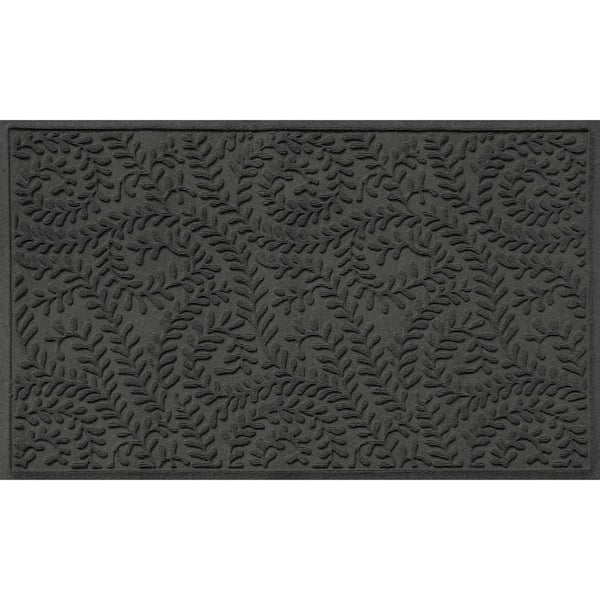 Bungalow Flooring Waterhog Boxwood Door Mat - Charcoal