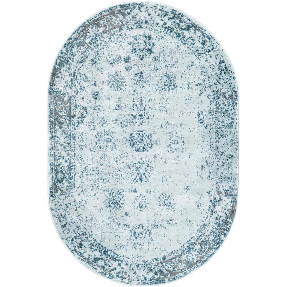 Sofia Casino Light Blue 4 ft. 1 in. x 6 ft. 1 in. Area Rug price history on PriceWatchPro