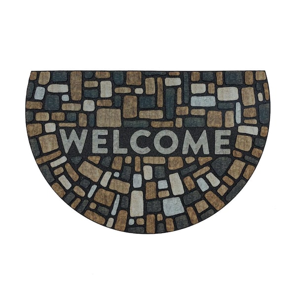 Drifted Nature Rocks Multi 23 in. x 35 in. Door Mat