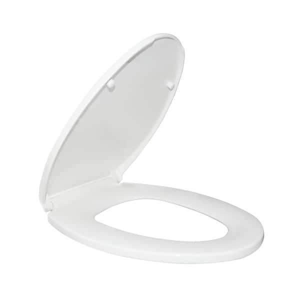 DEERVALLEY Elongated Quick-Release Soft-Close Closed Front Toilet Seat in White