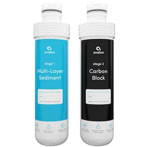 2 Stage Replacement Filters for Avalon Bottleless Water Coolers NSF Certified 1500 Gal., Purchased After April 1, 2018