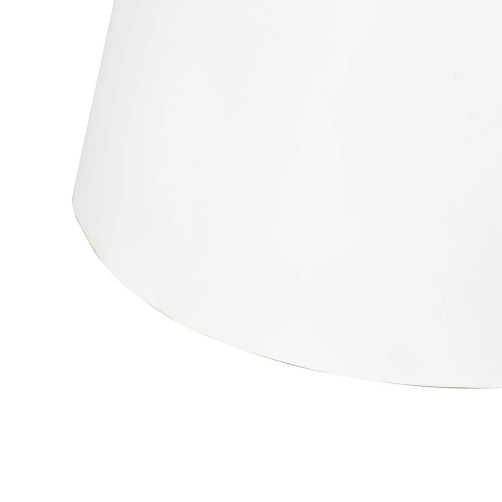 Mila 16" White Marble and Metal Round Pedestal End Table