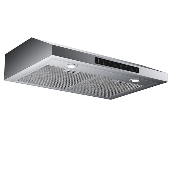 VIKIO 30 in. 900 CFM Ducted Under Cabinet Range Hood in Stainless Steel with Lights and Aluminum Mesh Filters