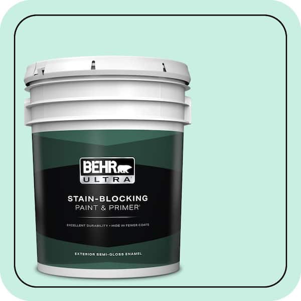 BEHR ULTRA 5 gal. #P430-1 Summer House Semi-Gloss Enamel Exterior Paint & Primer