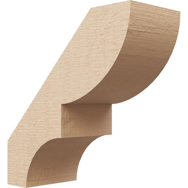 Ekena Millwork 5 in. x 12 in. x 12 in. Ridgewood Rough Cedar Woodgrain Timberthane Polyurethane Knee Brace, Primed