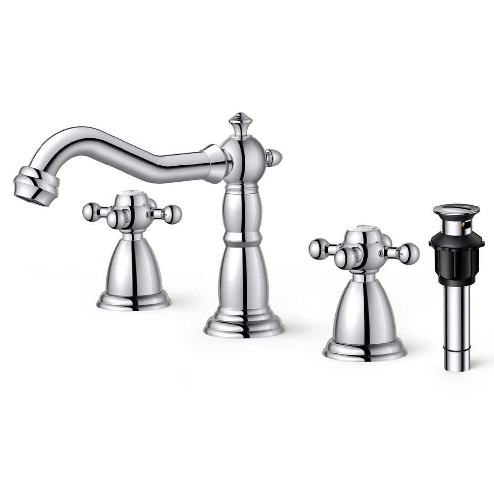 androme 8 in. Widespread Double Handle Bathroom Faucet in Chrome A3A34CH -  The Home Depot, image size:1000x1000