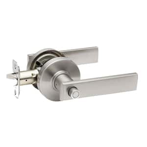 Craftsman Remi Satin Stainless Bed/Bath Door Handle with Round Rosette