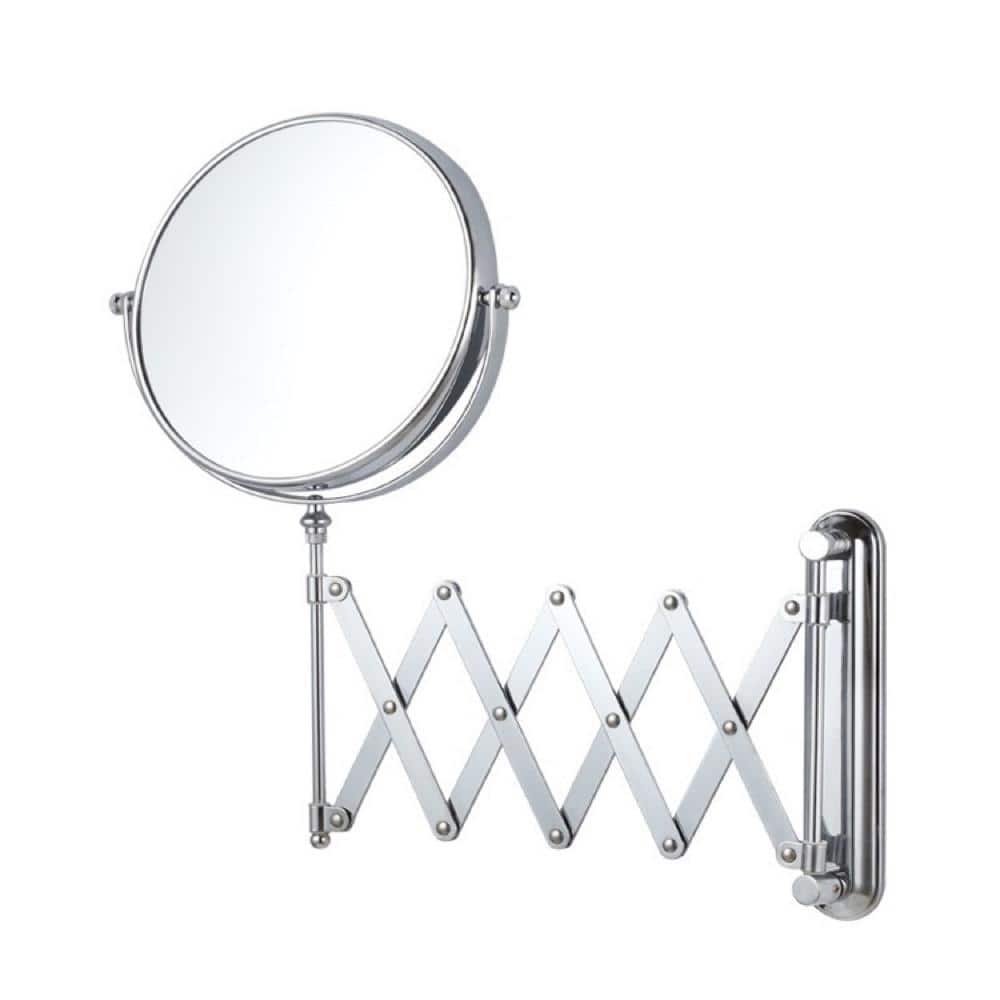 Nameeks Glimmer 8 in. x 8 in. Wall Mounted LED 3x Round Makeup Mirror in Chrome Finish, Grey -  AR7720-CR-3x