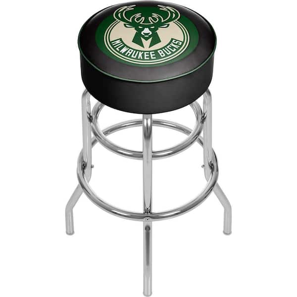 Trademark Milwaukee Bucks NBA 31 in. Chrome Padded Swivel Bar Stool
