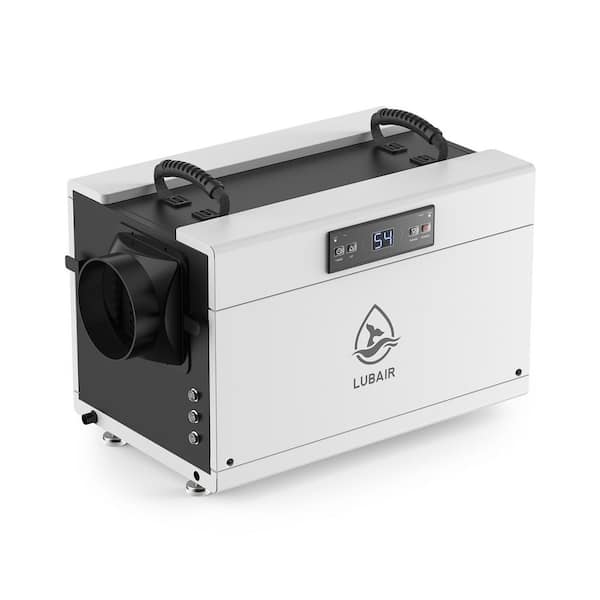 145 pt. 6.000 sq. ft. Bucketless Energy Star Commercial Dehumidifier in White with Auto Defrost for Basement