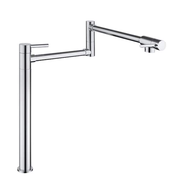 Deck Mounted Pot Filler with Lever Handle in Chrome