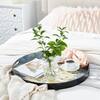 Avest White Glam Mother of Pearl Decorative 2-Piece Tray Set - Bed