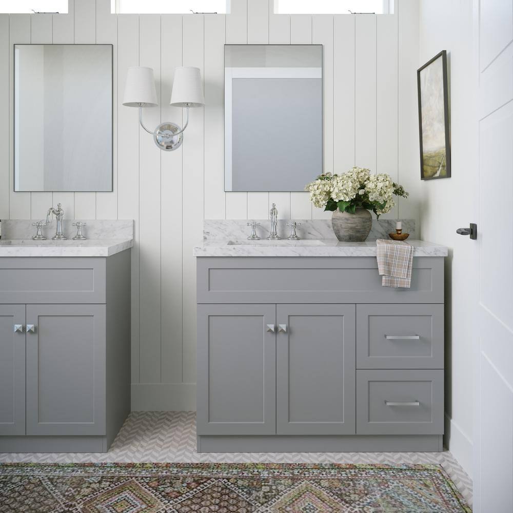 ARIEL Hamlet 42 In. W X 21.5 In. D X 34.5 In. H Bath Vanity Cabinet ...