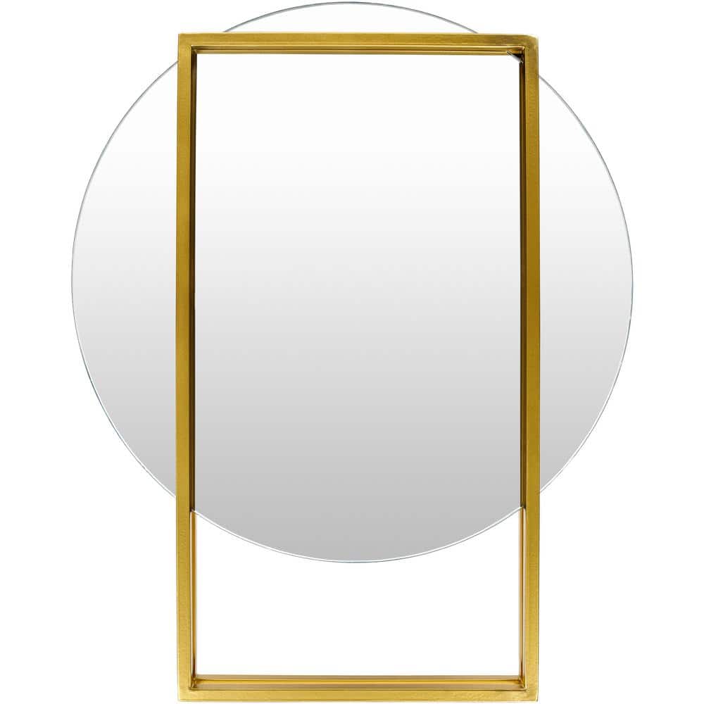 Leo 25 in. x 20 in. Gold Framed Decorative Mirror S00161076185 - The ...