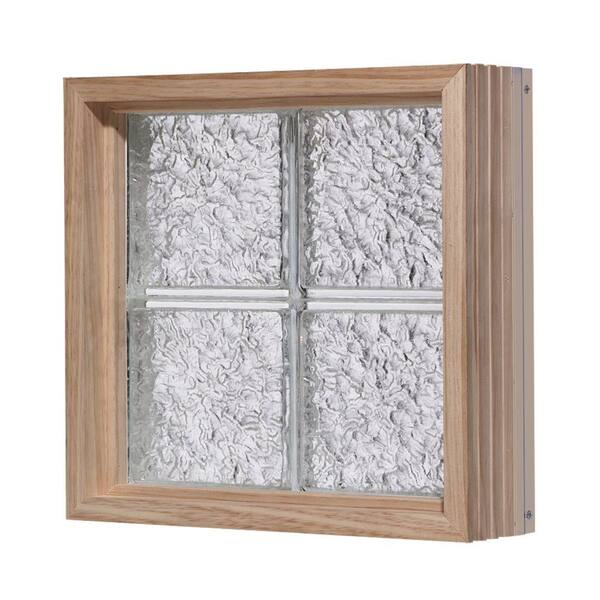 Pittsburgh Corning 16 in. x 24 in. LightWise IceScapes Pattern Aluminum-Clad Glass Block Window