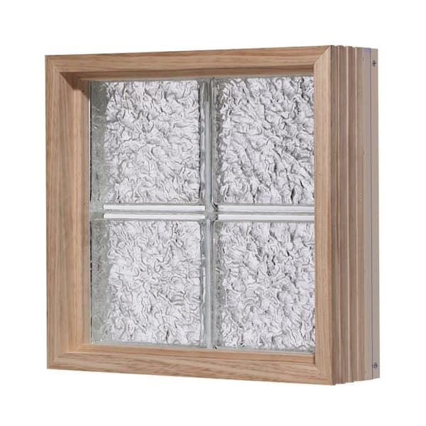 Pittsburgh Corning 16 in. x 56 in. LightWise IceScapes Pattern Aluminum-Clad Glass Block Window