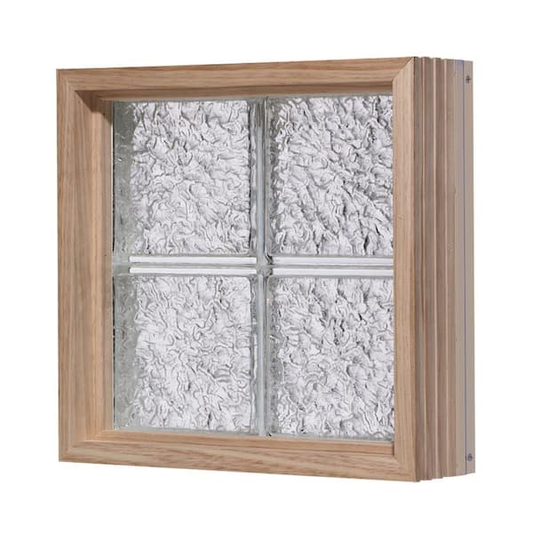 Pittsburgh Corning 16 in. x 72 in. LightWise IceScapes Pattern Aluminum-Clad Glass Block Window
