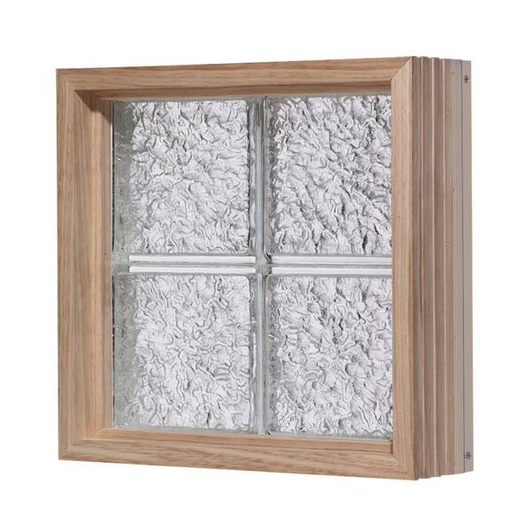 Pittsburgh Corning 40 in. x 64 in. LightWise IceScapes Pattern Aluminum-Clad Glass Block Window