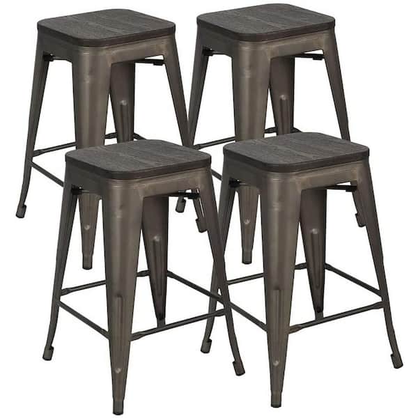 Boyel Living 24 In Home Bar Stools, Stackable Kitchen Bar Stools