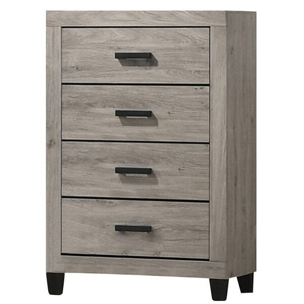 Ararat Light Grey 4-Drawer 16 in W. Chest of Drawers
