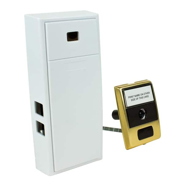 Photo 1 of 2-Note Mechanical Wireless Doorbell Chime and Doorbell Push Button with Built-In Door Viewer