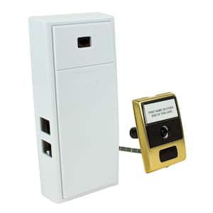 2-Note Mechanical Wireless Doorbell Chime and Doorbell Push Button with Built-In Door Viewer