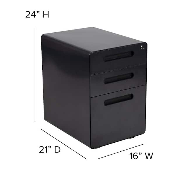 Black Filing Cabinet Cga 442983 Bl, Tall Filing Cabinet With Shelves