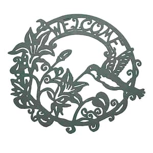 "Welcome" Decorative Metal Cutout Wreath