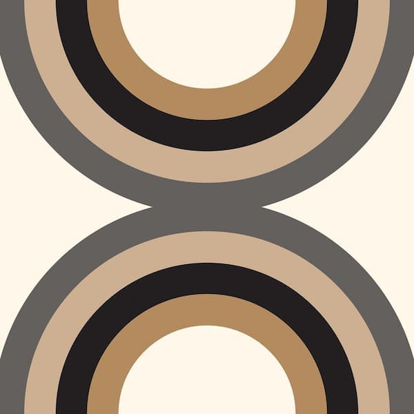 NuWallpaper Sir Culls Black Peel and Stick Wallpaper Sample