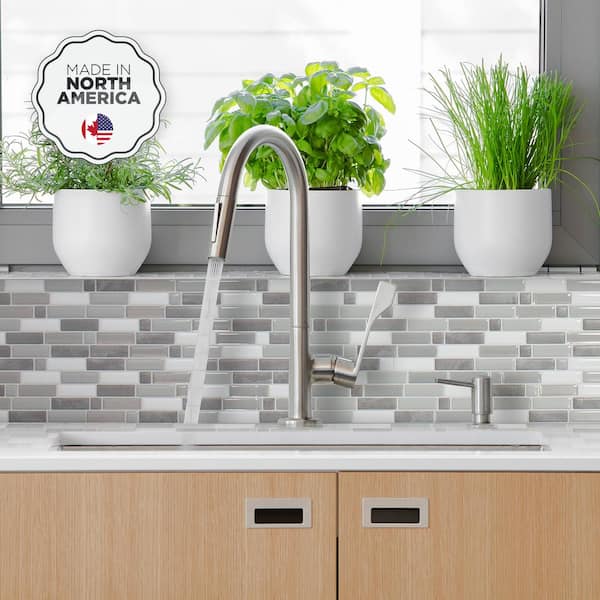 smart tiles Crescendo Agati 9.73 in. W x 9.36 in. H Gray Peel and Stick Decorative Mosaic Wall Tile Backsplash (4-Pack) smart tiles Crescendo Agati 9.73 in. W x 9.36 in. H Gray Peel and Stick Decorative Mosaic Wall Tile Backsplash (4-Pack)