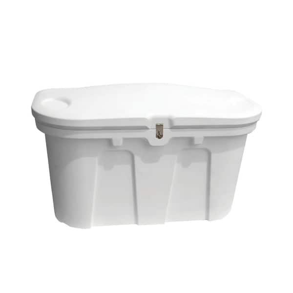 Taylor Made Stow N' Go Poly Dock and Patio Storage Box - 43 in. L x 21 in. W x 36 in. H, Classic White