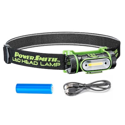 250 Lumens LED Motion-Sensor Rotatable Weatherproof Flood Head Lamp with High/Low/Flashing Modes and Charger