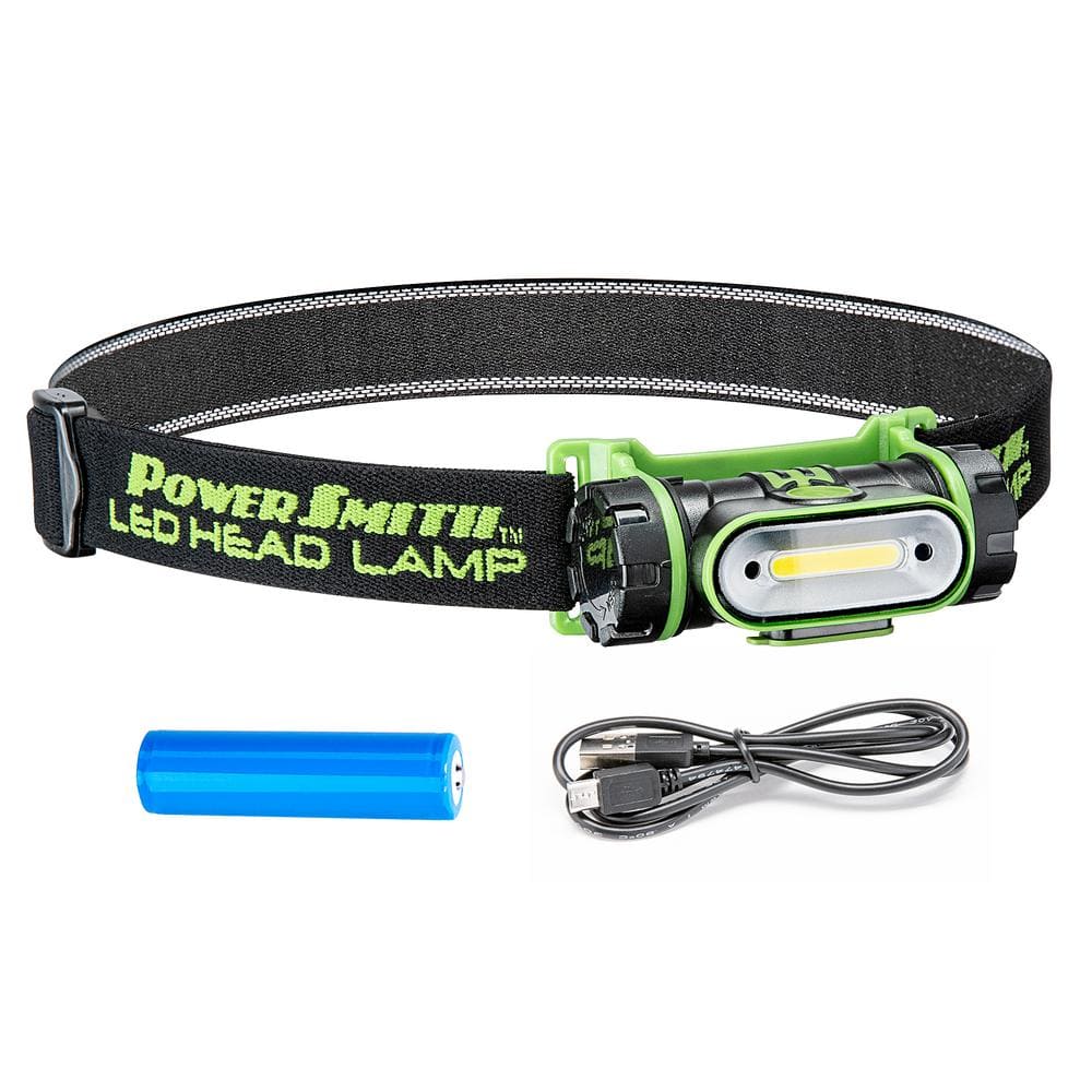 PowerSmith 250 Lumen LED Motion-Sensor Rotatable Weatherproof Flood Headlamp  with High/Low/Flashing Modes and Charger PHLR25FS The Home Depot
