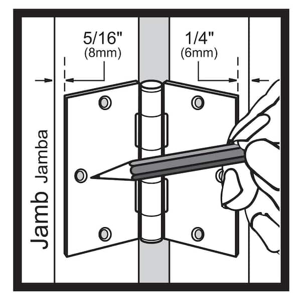 Everbilt - 24-Pack 3-1/2 in. Square Radius Satin Nickel Butt Door Hinge Value Pack