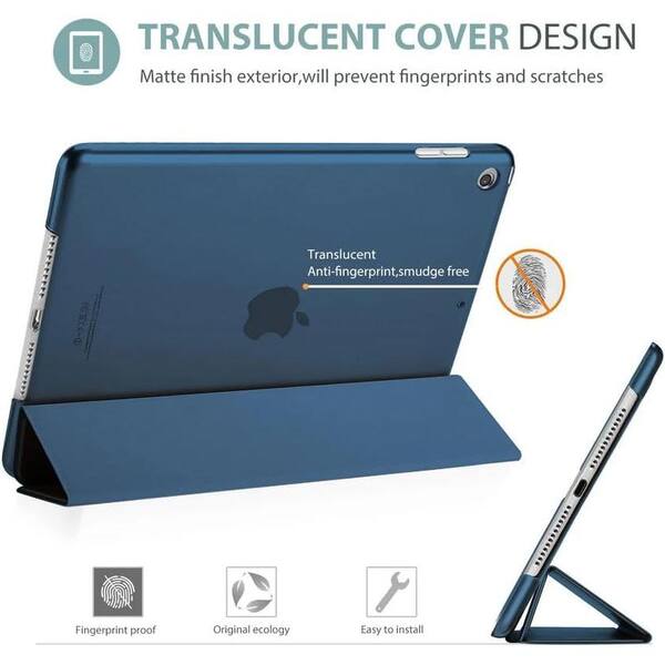 EKIEUDL Ultra Slim Portable Hard Back Case for iPad 9th, 8th
