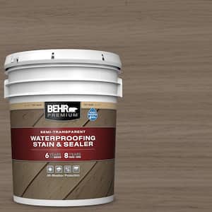 5 gal. #ST-159 Boot Hill Grey Semi-Transparent Waterproofing Exterior Wood Stain and Sealer