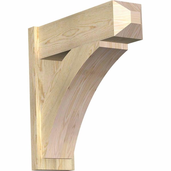 Ekena Millwork 8 in. x 26 in. x 26 in. Thorton Craftsman Rough Sawn Douglas Fir Outlooker