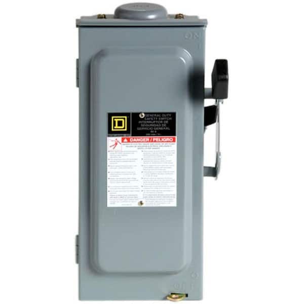 Square D 60 Amp 240-Volt 3-Pole 3-Phase Fused Outdoor General Duty Safety Switch