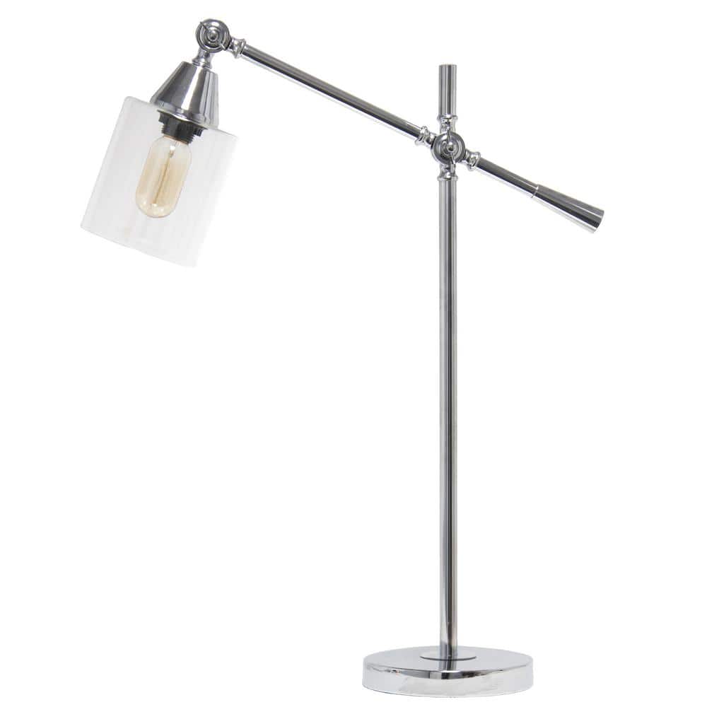 28 in. Chrome Tilting Arm Desk Lamp