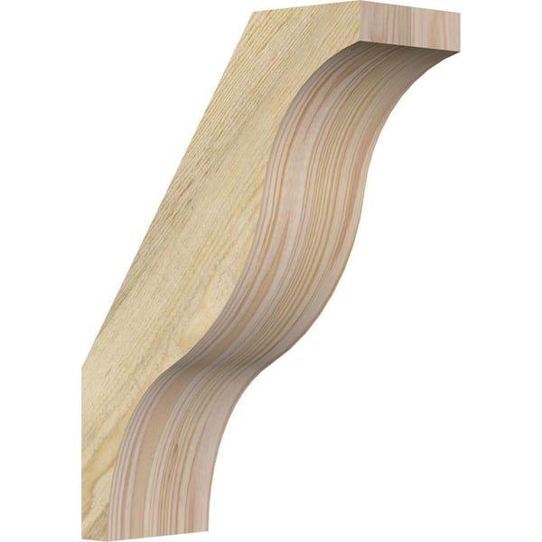 Ekena Millwork 4"W x 10"D x 14"H Funston Rough Sawn Knee Brace, Douglas Fir
