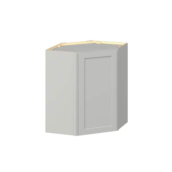 Emerson Whisper Gray Wall Diagnal Corner Ready to Assemble Kitchen Cabinet (24 in. W x 30 in. H x 24 in. D)