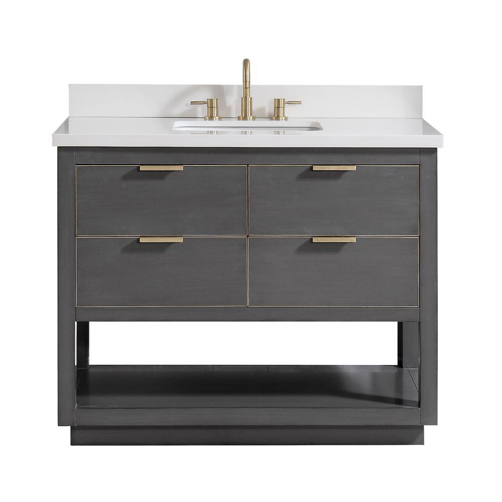 Reviews For Avanity Allie 37 In W X 22 In D Bath Vanity In Gray With Gold Trim With Quartz Vanity Top In White With Basin Alle Vs37 Tgg Q The Home Depot Reviews For Avanity Allie 37 In W X 22 In D Bath Vanity In Gray With Gold Trim With Quartz Vanity Top In White With Basin Alle Vs37 Tgg Q The Home Depot