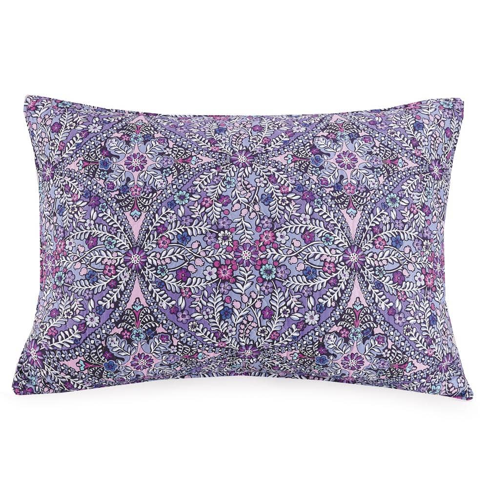 Purple Kaleidoscope Cotton Standard Pillow Sham