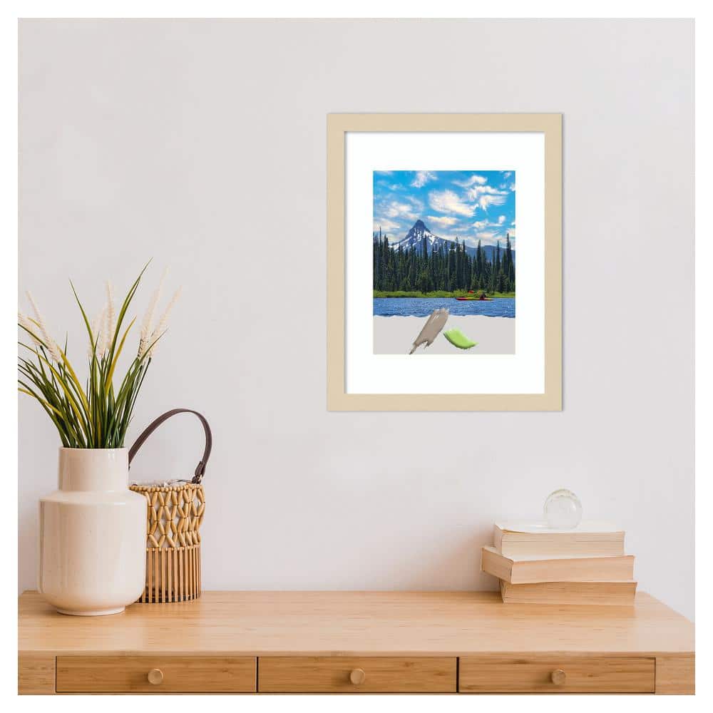 Svelte Natural Wood Satin Finish Rectangular Wall Picture Frame