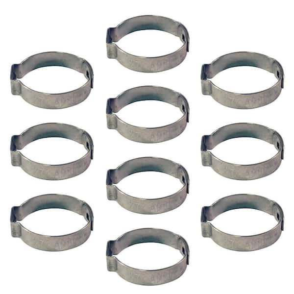 3/4 in. Stainless-Steel Poly Pipe Pinch Clamps (10-Pack)