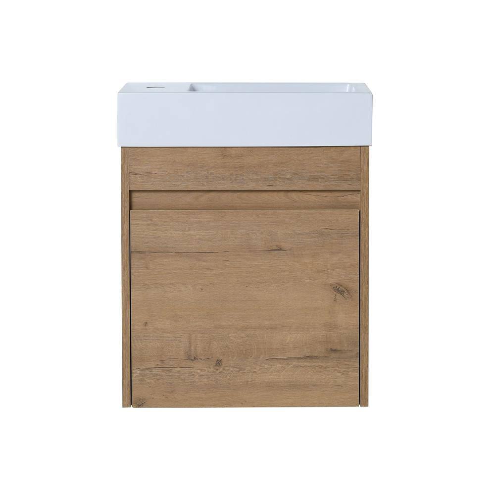 18.11 in. W x 10.23 in. D x 22.83 in. H Single Sink Wall-Mounted Bath Vanit