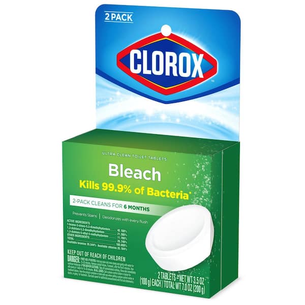 Ultra Clean Toilet Bowl Cleaners Tablets, 3.5 oz. Ready to Use, Bleach Disinfecting (2-Count)
