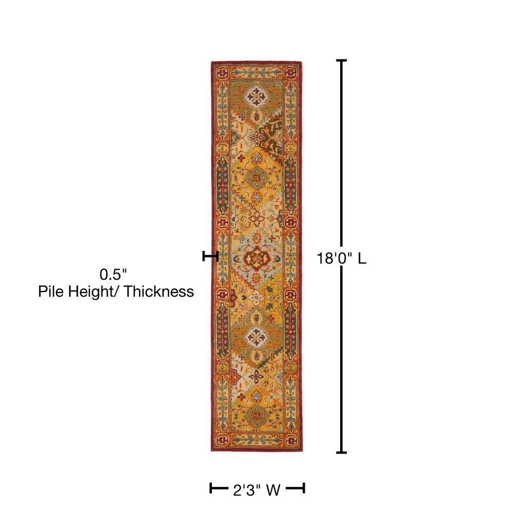 Heritage Multi-Color Hand-Tufted Wool Runner Rug
