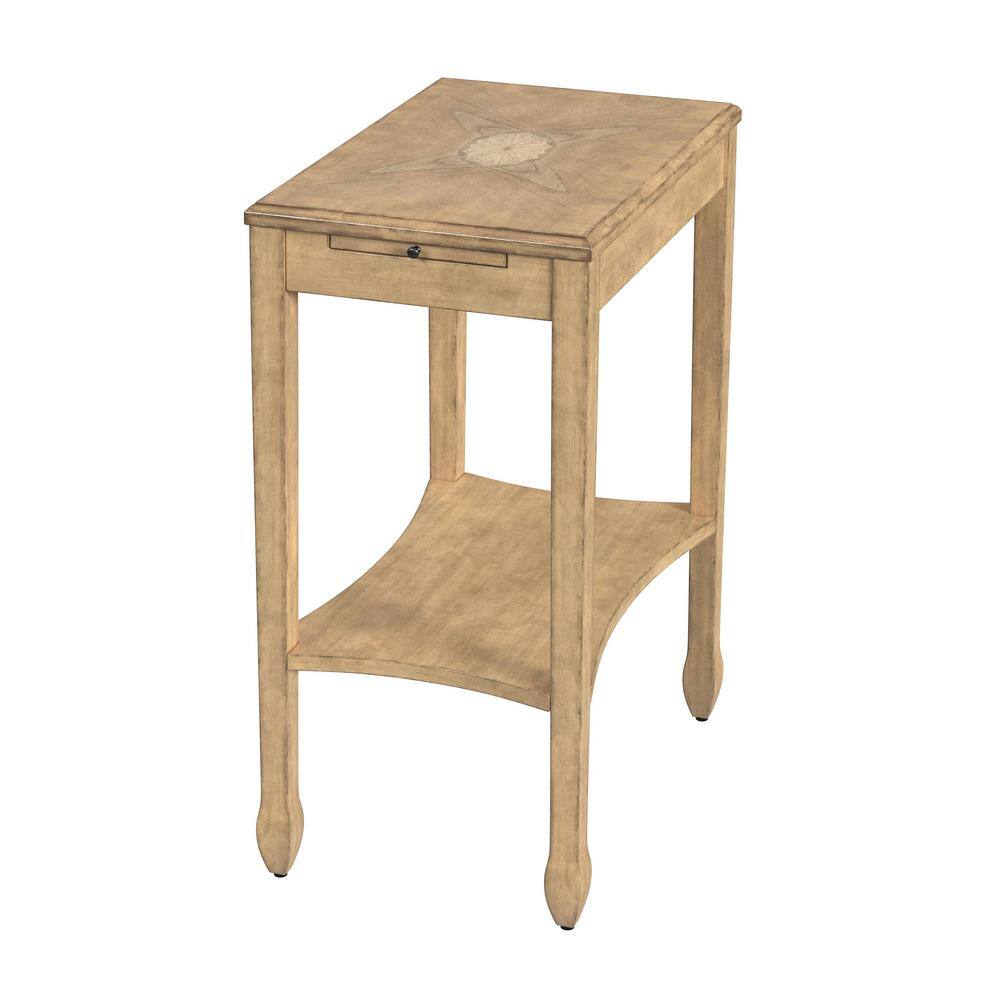 Birkley End Table with Storage Sand & Stable Color: Natural