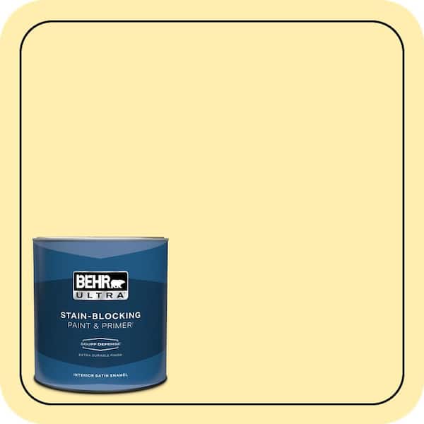 BEHR ULTRA 1 qt. #ICC-50 Joyous Extra Durable Satin Enamel Interior Paint & Primer